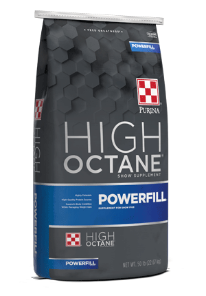 Image of High Octane® Powerfill® Supplement (50lb) show feed bag