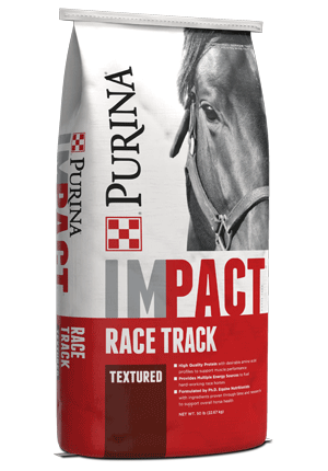 Impact Race Track horse feed provides premium nutrition for your equine athlete