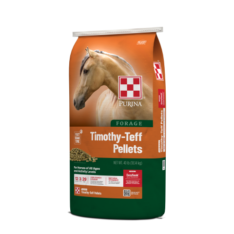 Orange and green Timothy-Teff Pellet bag right facing