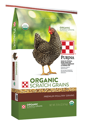 Image of Purina® Organic Scratch Grains poultry feed bag
