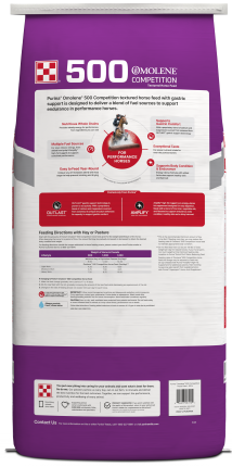 Image of Omolene #500® Competition horse feed bag back facing