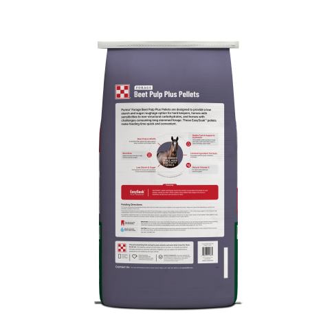 Image of Beet Pulp Plus Pellets for horses back view
