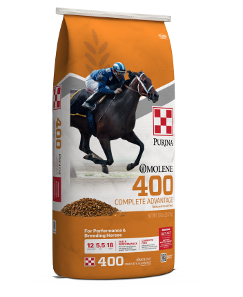 Purina® Omolene® #400 RT Complete Advantage Horse Feed package image