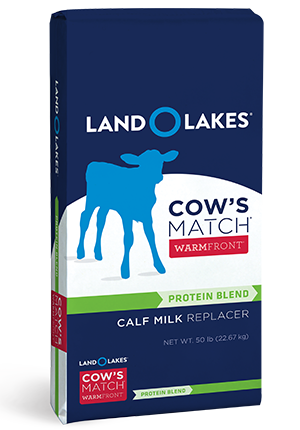LAND O LAKES® Cow’s Match® WarmFront® Protein Blend Calf Milk Replacer