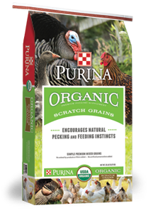 Image of Purina® Organic Scratch Grains poultry feed bag