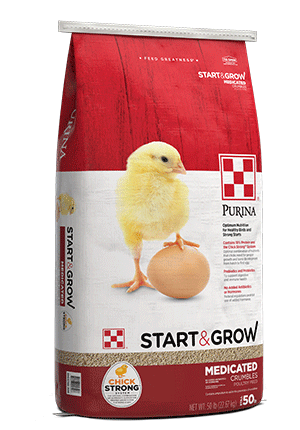 Image of Purina® Start & Grow® Medicated poultry feed bag