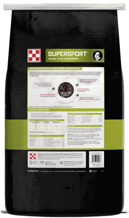 Image of SuperSport™ Amino Acid Horse Supplement back facing