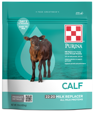 Purina 22:20 Milk Replacer 9lb Package front