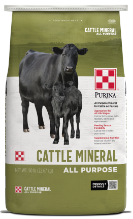 Image of Purina® All Purpose Cattle Mineral bag Front Facing 