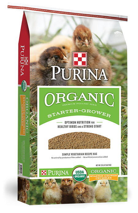 Image of Purina® Organic Starter-Grower poultry feed bag