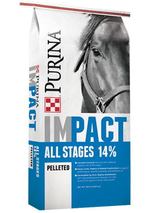 Impact All Stages 14% horse feed for horses at all ages and activity levels