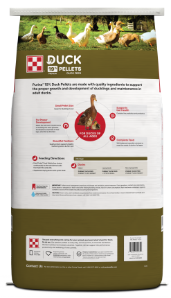 Purina® Duck Feed package back view