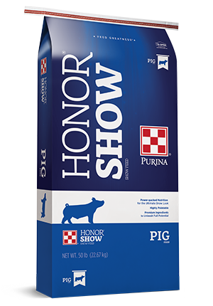 Honor® Show Chow® MUSCLE & FILL 719 BMD30 feed is designed for growing/developing show pigs 
