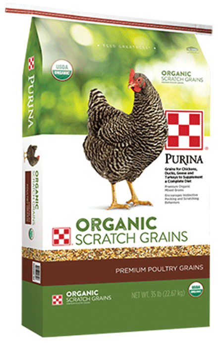 Image of Purina® Organic Scratch Grains poultry feed bag