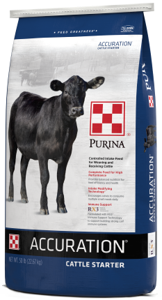 Image of Purina® Accuration® Starter with RX3 feed bag right facing