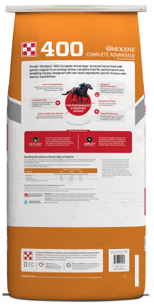 Image of Omolene #400® Complete Advantage horse feed bag back facing