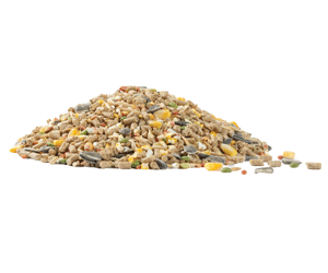 Farm to Flock pellet and grain close up image