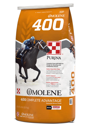 Image of Omolene #400® Complete Advantage horse feed bag right facing