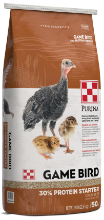 Image of Purina® Game Bird 30% Protein Starter game bird feed package