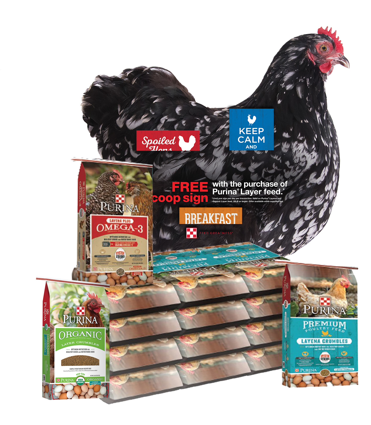 Purina Flock-Tober hen in-store display 
