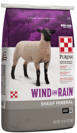Image of Purina Sheep Mineral feed package left facing