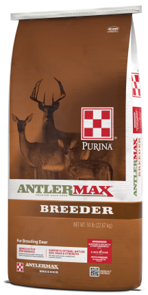 Image of AntlerMax® Professional Hi-Energy Breeder 16 deer feed bag right facing