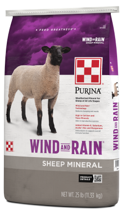 Image of Purina Sheep Mineral feed package right facing