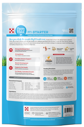 Image of Farm to Flock 20% Starter 10 lb package back