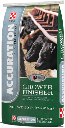 Image of Purina® Accuration® Backgrounder feed bag right facing