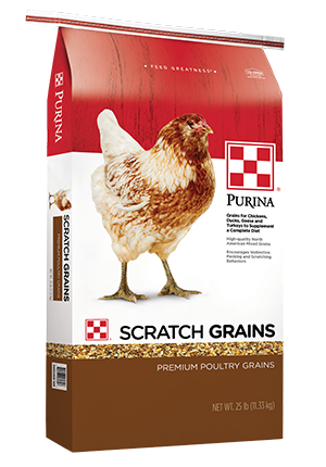 Image of Purina® Scratch Grains poultry feed bag