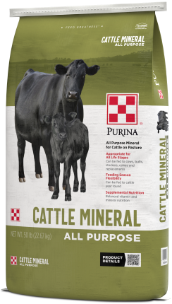 Image of Purina® All Purpose Cattle Mineral bag Right Facing 
