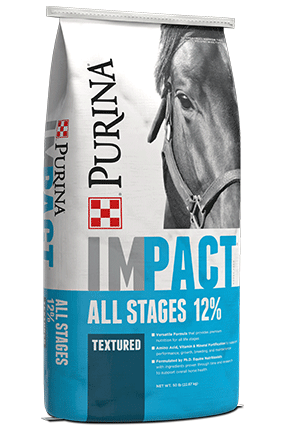 Impact All Stages 12% premium horse feed for horses of all ages and activity