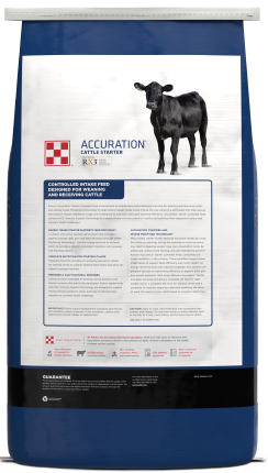 Image of Purina® Accuration® Starter with RX3 feed bag back facing