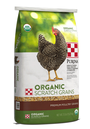 Image of Purina® Organic Scratch Grains poultry feed bag