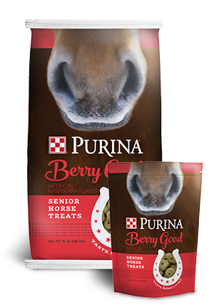 Image of Purina® Berry Good® Senior Horse Treats packages