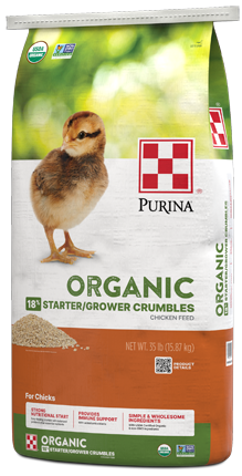 Image of Purina® Organic Starter-Grower poultry feed bag right side view