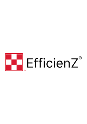 Red and white Purina checkerboard with EffiencZ in black letters