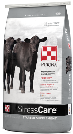 Image of Purina® Stress Care Cattle Starter Supplement right facing