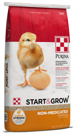 Image of Purina® Start & Grow® poultry feed bag