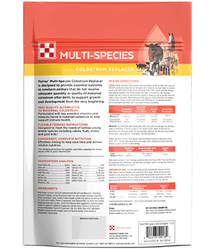 Image back of Purina Multi Specie Colostrum Replacer