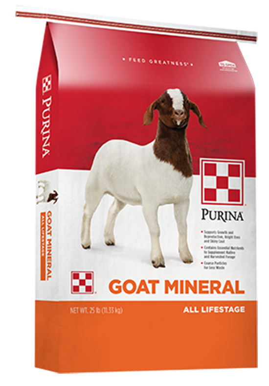 Purina® Goat Mineral is a uniquely formulated goat supplement, rich in nutrients