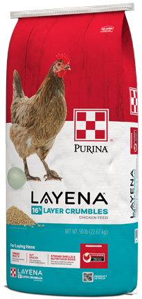 Layena® Layer Feed Crumbles 50lb packages right view