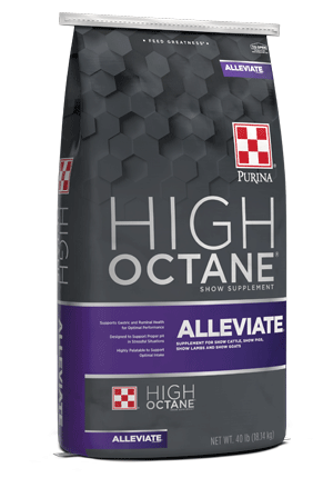 High Octane® ALLEVIATE® Supplement for show cattle, pigs, lambs and goats
