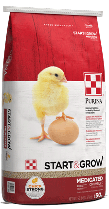 Image of Purina® Start & Grow® Medicated poultry feed bag