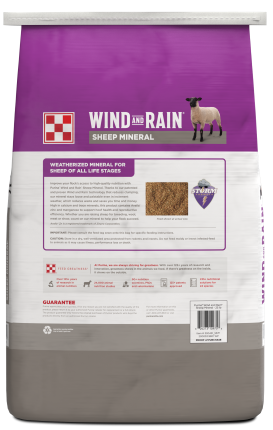 Image of Purina Sheep Mineral feed package back facing