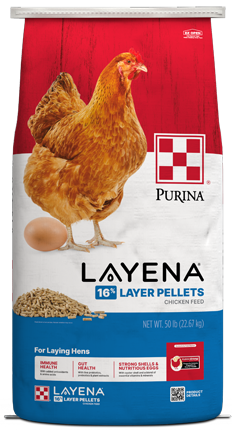  Layena® Layer Feed Pellets 50lb packages front view