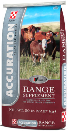 Image of Purina® Accuration® Range Supplements feed bag right facing