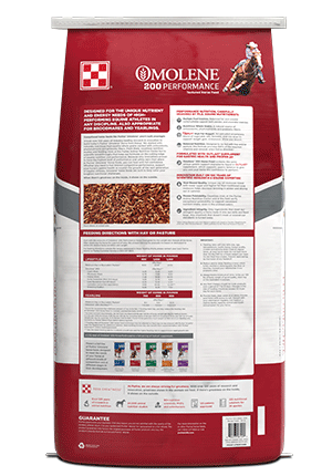 Image of Omolene #200® Performance horse feed bag back facing