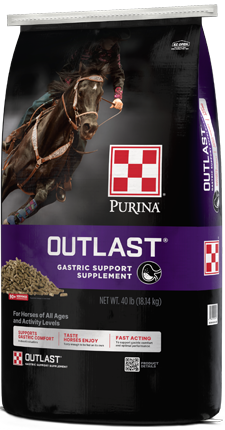 Outlast Horse Feed Gastric Support Supplement bag right facing