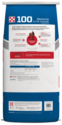 Image of Omolene #100® Active Pleasure horse feed bag back facing